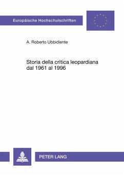 Cover Storia della critica leopardiana dal 1961 al 1996