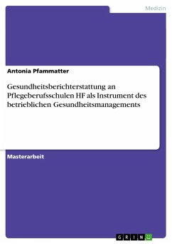 Gesundheitsberichterstattung an Pflegeberufsschulen HF als Instrument des betrieblichen Gesundheitsmanagements - Pfammatter, Antonia