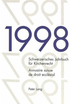 Cover Schweizerisches Jahrbuch für Kirchenrecht. Band 3 (1998)- Annuaire suisse de droit ecclésial. Volume 3 (1998)