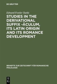 Studies in the derivational suffix -¿culum, its Latin origin and its Romance development - Tuttle, Edward Fowler