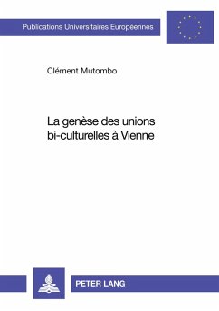 Cover La genèse des unions bi-culturelles à Vienne