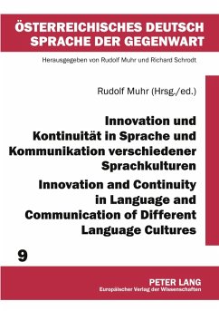 Cover Innovation und Kontinuität in Sprache und Kommunikation verschiedener Sprachkulturen- Innovation and Continuity in Language and Communication of Different Language Cultures