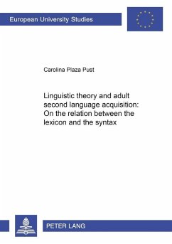 Cover Linguistic theory and adult second language acquisition
