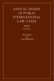International Law Reports - Williams, John Fischer / Lauterpacht, H. (eds.)