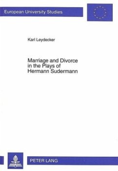 Cover Marriage and Divorce in the Plays of Hermann Sudermann