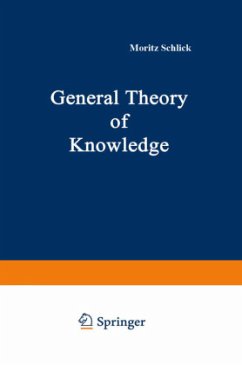 General Theory of Knowledge - Schlick, Moritz