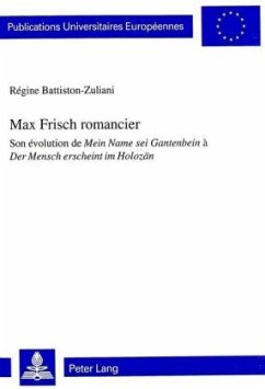 Cover Max Frisch romancier