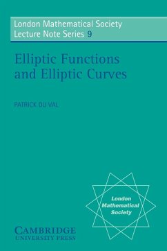 Elliptic Functions and Elliptic Curves - Du Val, Patrick