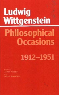 Philosophical Occasions: 1912-1951 - Wittgenstein, Ludwig