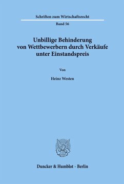 Cover Unbillige Behinderung von Wettbewerbern durch Verkäufe unter Einstandspreis.