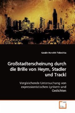 Cover Großstadterscheinung durch die Brille von Heym, Stadler und Trackl