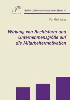 Wirkung von Rechtsform und Unternehmensgröße auf die Mitarbeitermotivation - Grünberg, Kai
