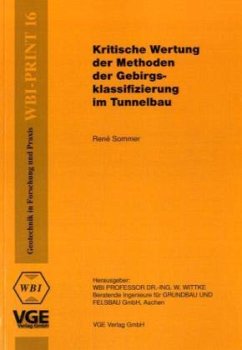 Cover Kritische Wertung der Methoden der Gebirgsklassifizierung im Tunnelbau