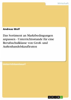 Das Sortiment an Marktbedingungen anpassen - Unterrichtsstunde für eine Berufsschulklasse von Groß- und Außenhandelskaufleuten