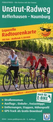 PublicPress Leporello Radwanderkarte Unstrut-Radweg