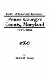 Index PR.George's Co.MD 1777-1886 - Bild 1