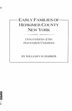Cover Early Families of Herkimer County, New York