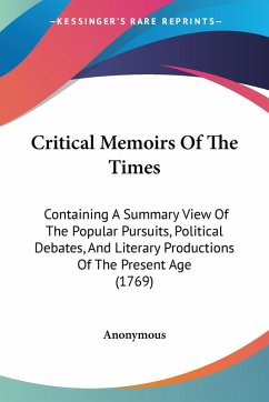 Cover Critical Memoirs Of The Times