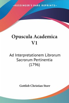 Opuscula Academica V1