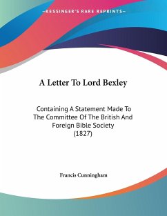 A Letter To Lord Bexley - Cunningham, Francis