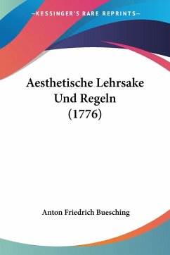Cover Aesthetische Lehrsake Und Regeln (1776)