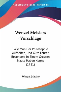 Cover Wenzel Meislers Vorschlage