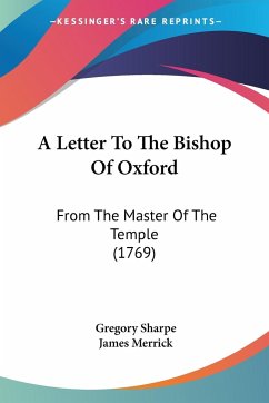 A Letter To The Bishop Of Oxford - Sharpe, Gregory
