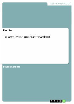 Tickets: Preise und Weiterverkauf - Liss, Flo