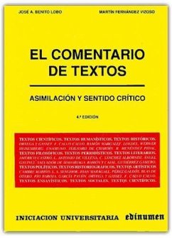 El Comentario de Textos - Lobo, José a Benito; Vizoso, Martín Fernández