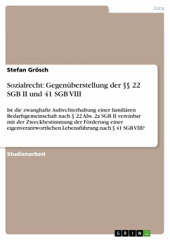 Sozialrecht: Gegenüberstellung der §§ 22 SGB II und 41 SGB VIII - Grösch, Stefan