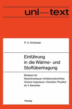 Einführung in die Wärme- und Stoffübertragung - Schlünder, Ernst-Ulrich