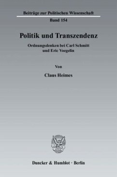 Politik und Transzendenz. - Heimes, Claus