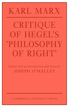 Critique of Hegel's 'Philosophy of Right' - Marx, Karl