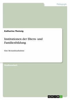 Institutionen der Eltern- und Familienbildung Institutionen der Eltern- und Familienbildung