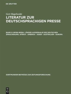 89199¿98384. Länder außerhalb des deutschen Sprachraums. Afrika - Amerika - Asien - Australien - Europa - Hagelweide, Gert