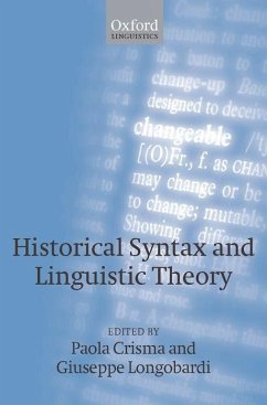 Historical Syntax and Linguistic Theory