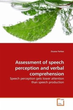 Assessment of speech perception and verbal comprehension - Farkas, Zsuzsa