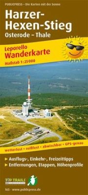 Cover PUBLICPRESS Leporello Wanderkarte Harzer Hexen-Stieg, Osterode - Thale