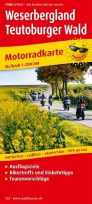 Cover PublicPress Motorradkarte Weserbergland, Teutoburger Wald