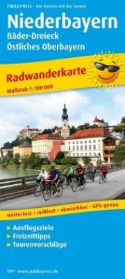 PublicPress Radwanderkarte Niederbayern - Bäder-Dreieck - östliches Oberbayern