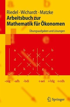 Arbeitsbuch zur Mathematik für Ökonomen - Riedel, Frank;Wichardt, Philipp C.;Matzke, Christina