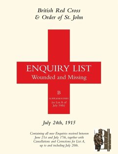 BRITISH RED CROSS AND ORDER OF ST JOHN ENQUIRY LIST FOR WOUNDED AND MISSING - Anon