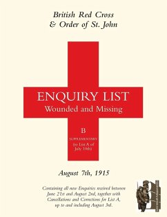 BRITISH RED CROSS AND ORDER OF ST JOHN ENQUIRY LIST FOR WOUNDED AND MISSING - Anon