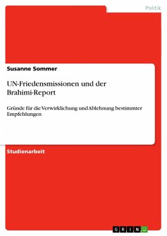 UN-Friedensmissionen und der Brahimi-Report - Sommer, Susanne