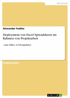 Deployment von Excel Spreadsheets im Rahmen von Projektarbeit