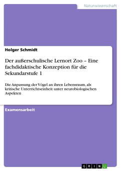 Der außerschulische Lernort Zoo ¿ Eine fachdidaktische Konzeption für die Sekundarstufe 1 - Schmidt, Holger