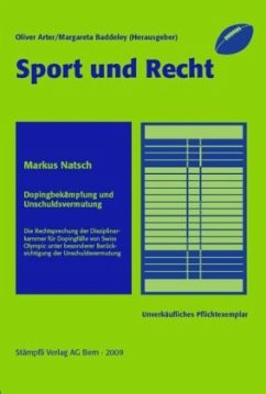 Cover Dopingbekämpfung und Unschuldsvermutung (f. d. Schweiz)