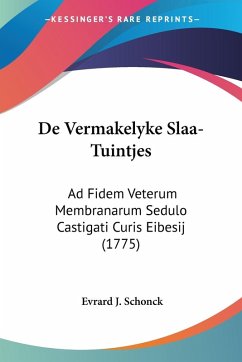 Cover De Vermakelyke Slaa-Tuintjes