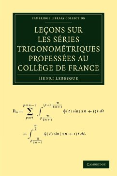 Lecons Sur Les Series Trigonometriques Professees Au College de France - Lebesgue, Henri