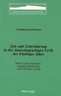Cover Zeit und Zeiterfahrung in der deutschsprachigen Lyrik der Fünfziger Jahre